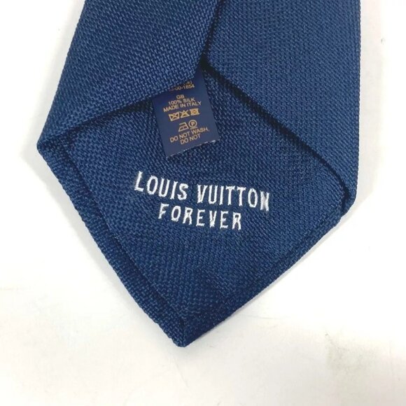 LOUIS VUITTON M77007 Cravat Vivienne Accessories Necktie silk Navy - Picture 5 of 10